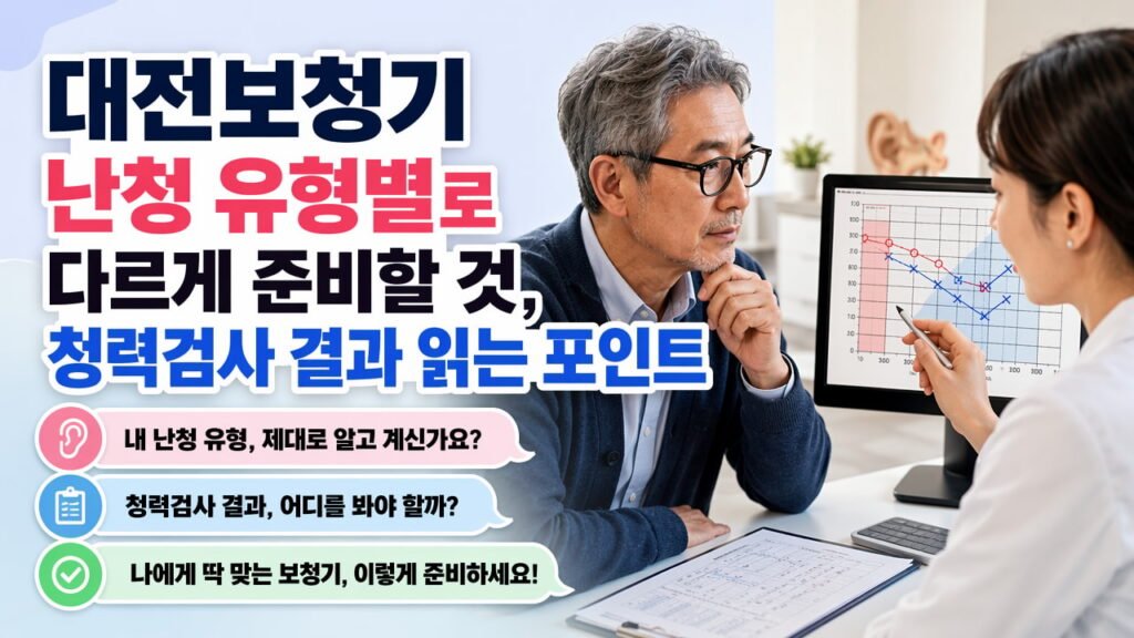 대전보청기 난청 유형별로 다르게 준비할 것, 청력검사 결과 읽는 포인트