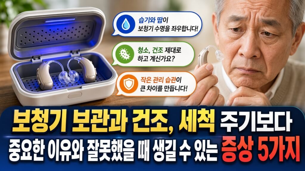 보청기 보관과 건조, 세척 주기보다 중요한 이유와 잘못했을 때 생길 수 있는 증상 5가지