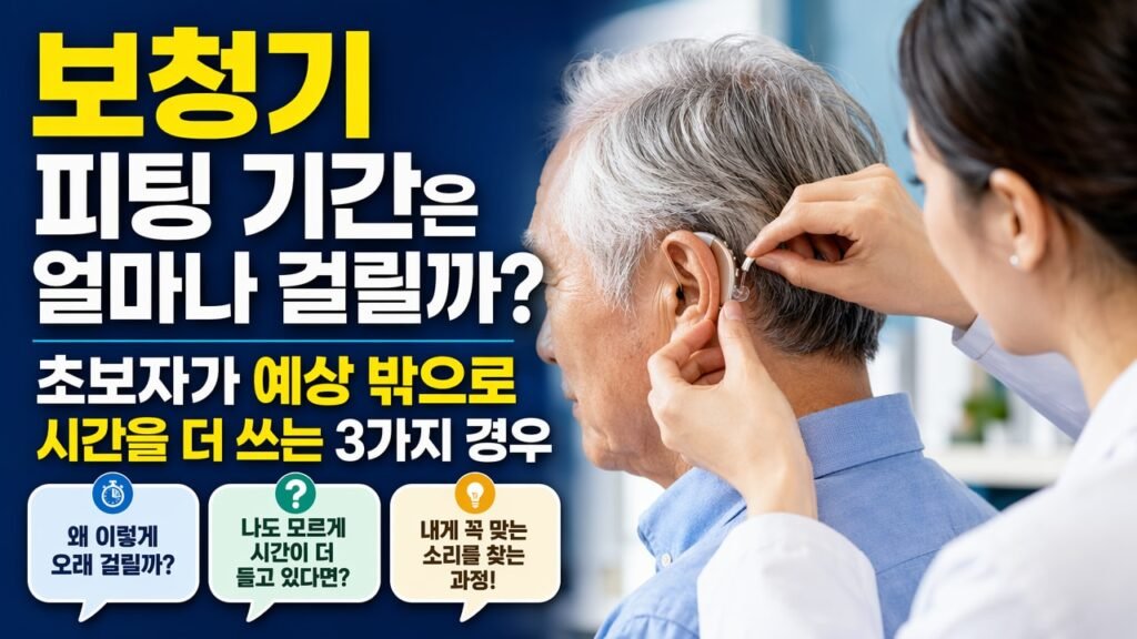 보청기 피팅 기간은 얼마나 걸릴까? 초보자가 예상 밖으로 시간을 더 쓰는 3가지 경우