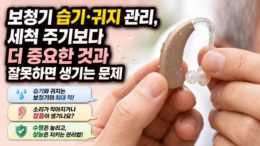 보청기 습기·귀지 관리, 세척 주기보다 더 중요한 것과 잘못하면 생기는 문제
