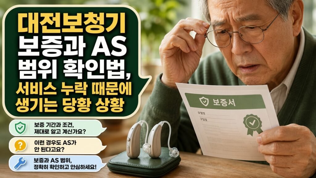대전보청기 보증과 AS 범위 확인법, 서비스 누락 때문에 생기는 당황 상황