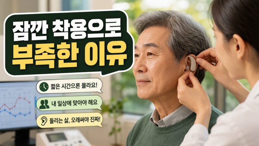 대전보청기에서 개인 맞춤이 중요한 이유, ‘잠깐 착용’만으로는 부족한 경우