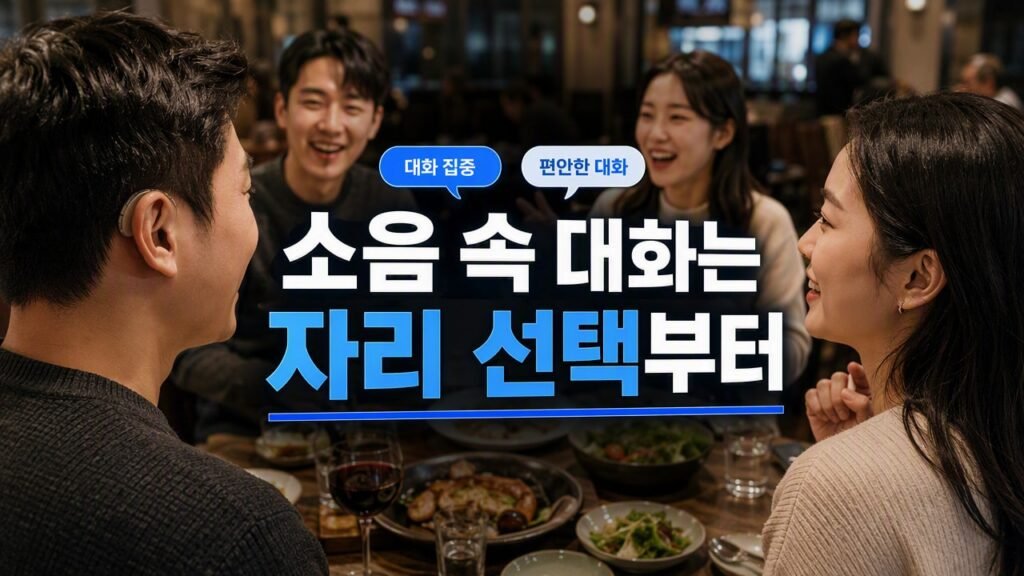 보청기 여러 사람 대화에서 말소리를 놓칠 때, 방향성 기능보다 먼저 바꿔볼 자리 선택