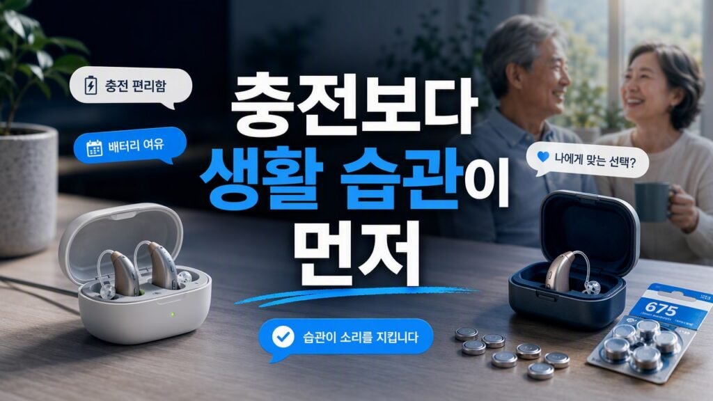 보청기 배터리형 vs 충전식, 가격 차이보다 오래 쓰는 데 갈리는 선택 기준