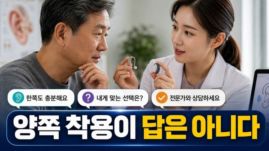 보청기 한쪽만 착용해도 될까, 양쪽 착용과 청취 피로가 갈리는 기준