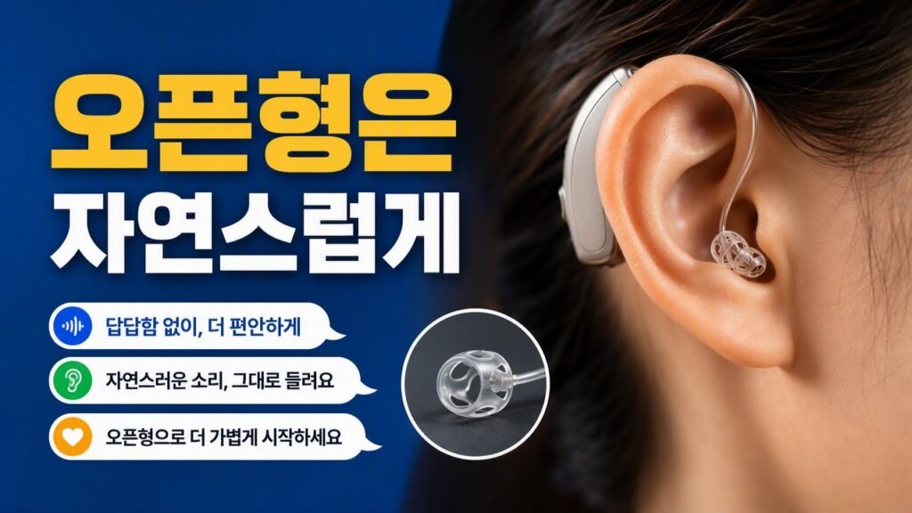 오픈형 보청기 vs 돔형 보청기, 소리 전달이 달라지는 차이와 선택 기준