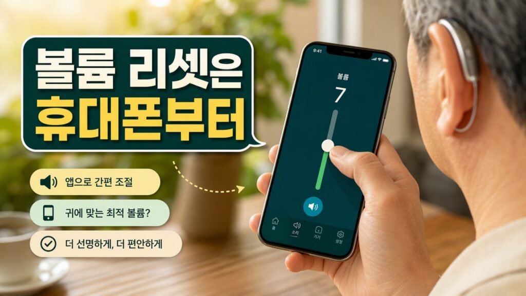 보청기 앱에서 볼륨이 자꾸 리셋될 때 점검 순서, 가장 먼저 확인할 휴대폰 설정