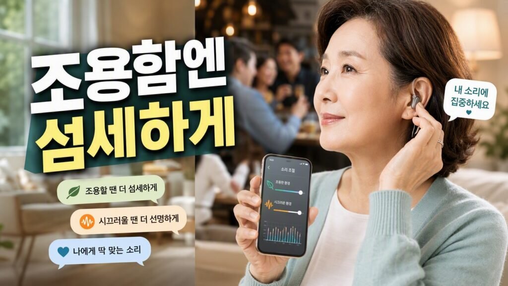 대전보청기 적합도 높이는 방법, 조용한 환경 vs 시끄러운 환경 설정 차이