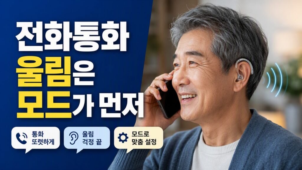 보청기 전화통화에서 목소리가 울리거나 끊길 때, 앱 설정 전 먼저 점검할 휴대폰 모드 차이