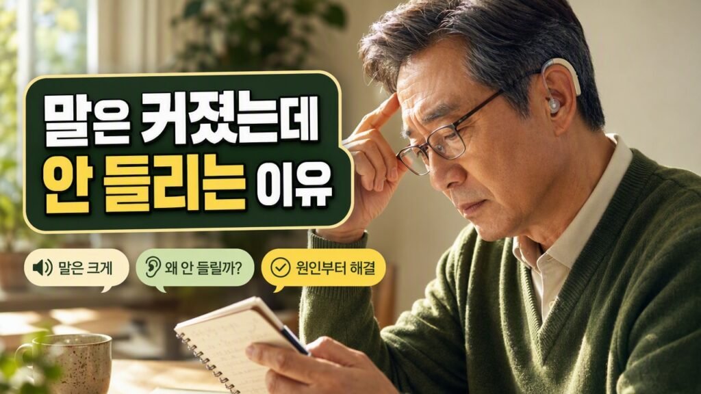 보청기 착용하면 말이 더 크게 들리는데도 알아듣기 어려울 때, 먼저 점검할 5가지