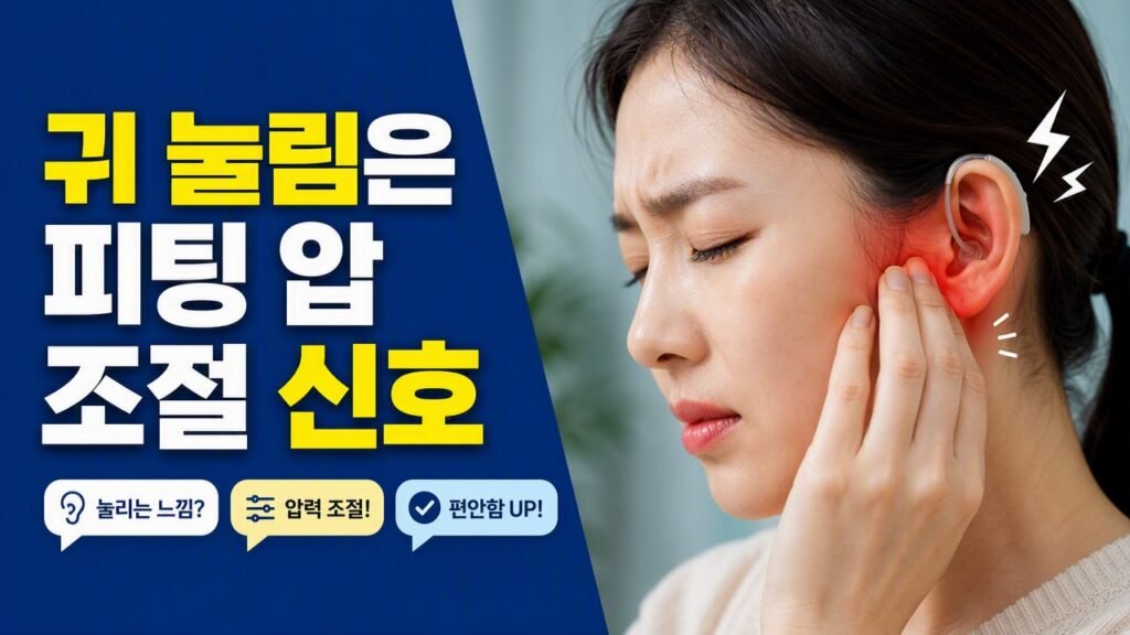 보청기 착용 후 귀가 눌린 느낌·두통이 생기는 경우, 사이즈보다 압력 분산이 달라서 생기는 문제