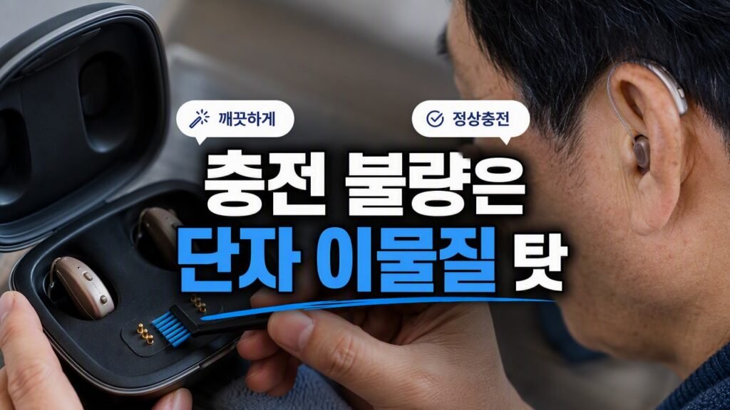 보청기 무선 충전 케이스 완충 후 방전이 빠를 때 의심할 단자 접촉 불량 원인