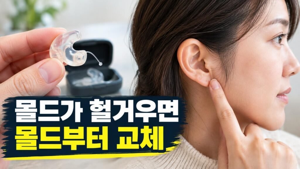 보청기 맞춤형 이어몰드와 본체 점검