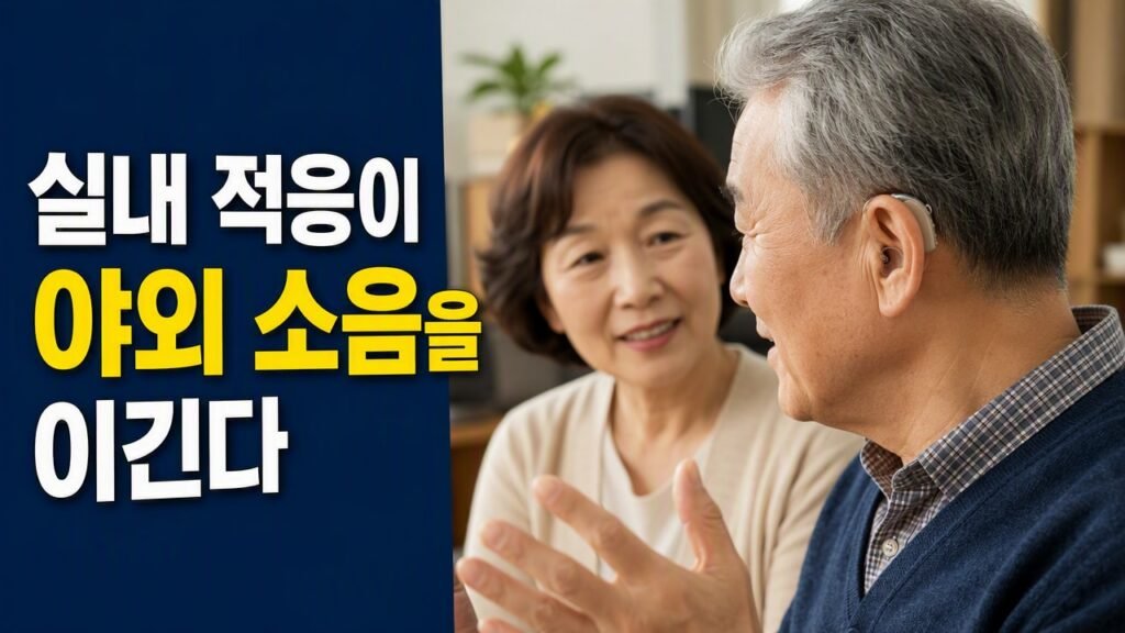 보청기 착용 초기 실내 대화와 야외 소음 적응 기간을 나누는 이유